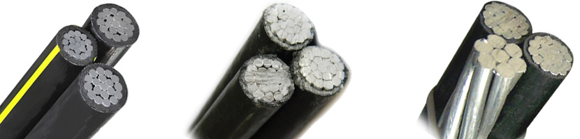 Aluminum triplex underground wire